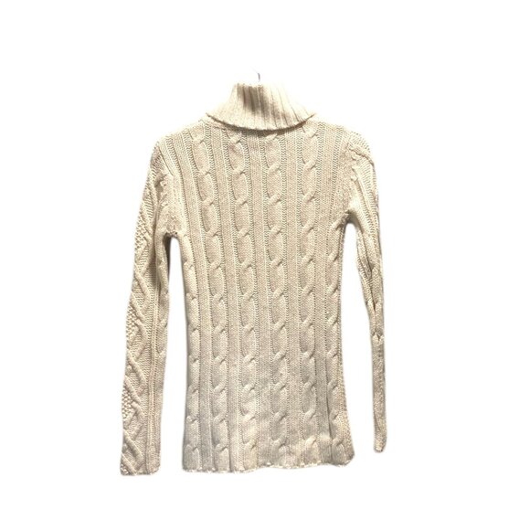Eddie Bauer Y2K Cableknit Chunky Sweater Cream Size S Counteyside Chic Preppy - Picture 13 of 15